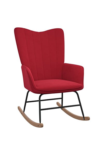 Concept Κουνιστή πολυθρόνα, κόκκινο του κρασιού, Βελούδο