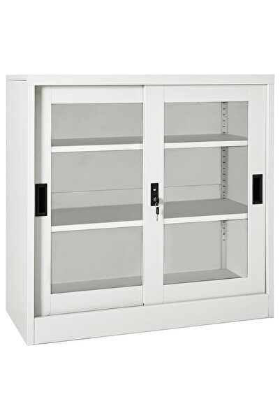 Concept Ντουλάπα με συρόμενη πόρτα, ανοιχτό γκρι, 90x40x90 cm, ατσάλι