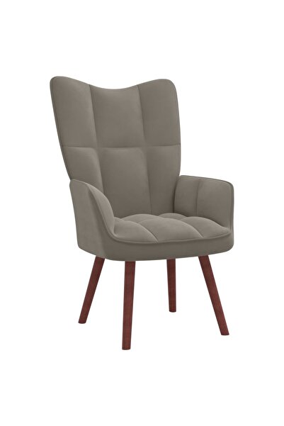 Concept Πολυθρόνα, ανοιχτό γκρι, Βελούδο