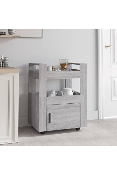 Concept Τροχήλατο τρόλεϊ κουζίνας, γκρι sonoma, 60x45x80 cm, επεξεργασμένο ξύλο