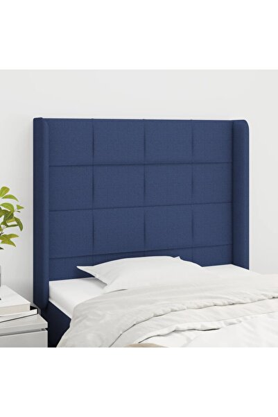 Concept Κεφαλάρι κρεβατιού με φτερά, μπλε, 83x16x118/128 cm, ύφασμα