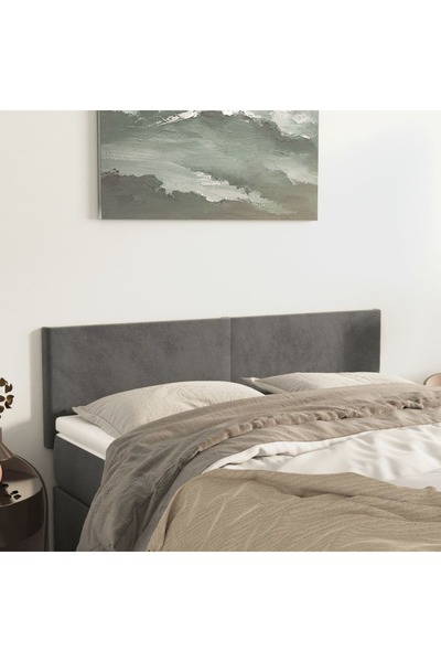 Concept Κομοδίνα, 2 τεμ., σκούρο γκρι, 72x5x78/88 cm, Βελούδο