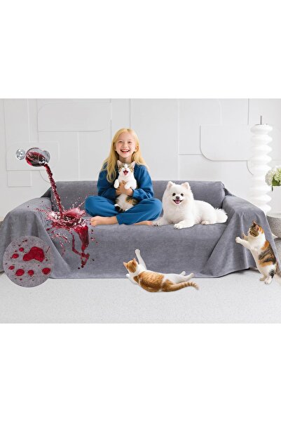 OEM Pokrowiec ochronny na sofę 380X180cm dla zwierząt antypoślizgowy szary