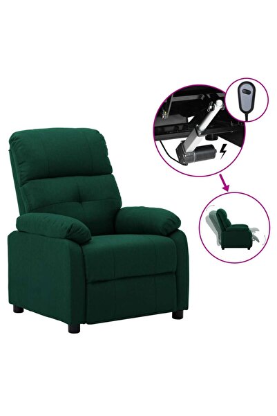 Concept Ηλεκτρική ανακλινόμενη πολυθρόνα, σκούρο πράσινο, ύφασμα