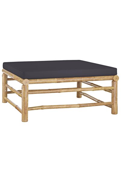 Concept Σκαμπό κήπου με σκούρο γκρι Μαξιλάρι , Μπαμπού