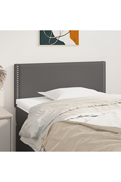 Concept Κεφαλάρι κρεβατιού, γκρι, 100x5x78/88 cm, οικολογικό Δερμάτινο