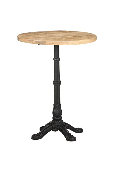 Concept Τραπέζι μπιστρό, Ø60 x 76 cm, ακατέργαστο ξύλο μάνγκο