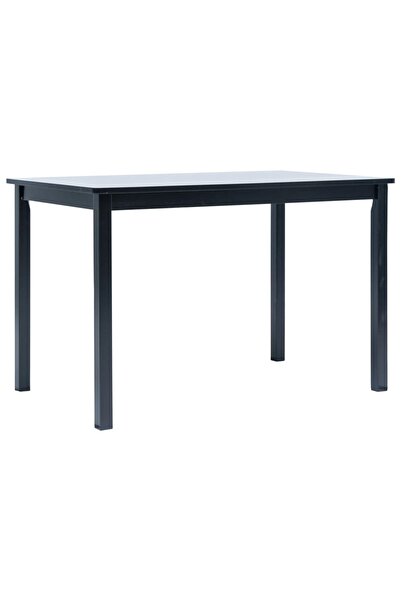 Concept Τραπέζι κουζίνας, μαύρο, 114 x 71 x 75 cm, μασίφ ξύλο καουτσούκ