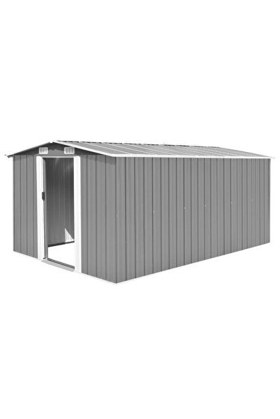 Concept Αποθήκη κήπου, 257 x 392 x 181 cm, μεταλλική, γκρι