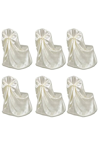 Concept Set 6 huse scaune pentru evenimente, Crem