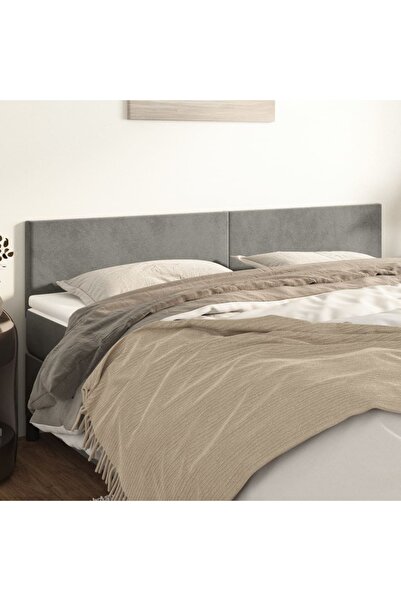 Concept Κομοδίνα, 2 τεμ., ανοιχτό γκρι, 100x5x78/88 cm, Βελούδο