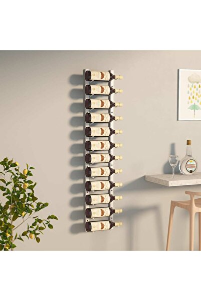 Concept Επιτοίχια βάση κρασιών, 12 μπουκάλια, λευκή, σιδερένια