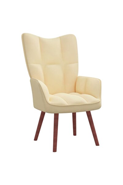 Concept Πολυθρόνα, κρεμ λευκό, Βελούδο