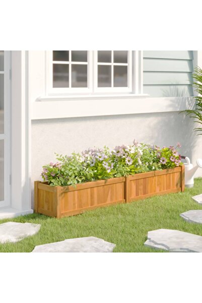 Concept Strat înălțat, 150x30x25 cm, din lemn masiv de tec