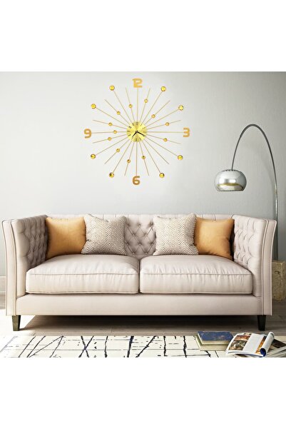 Concept Ceas de perete, auriu, 70 cm, metal