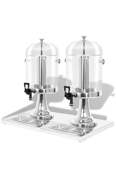 Concept Dozator dublu de suc din oțel inoxidabil 2 x 8 L