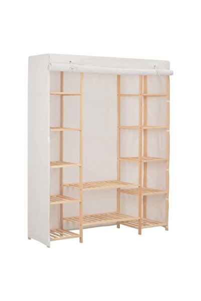 Concept Șifonier, alb, 135x40x170 cm, material textil