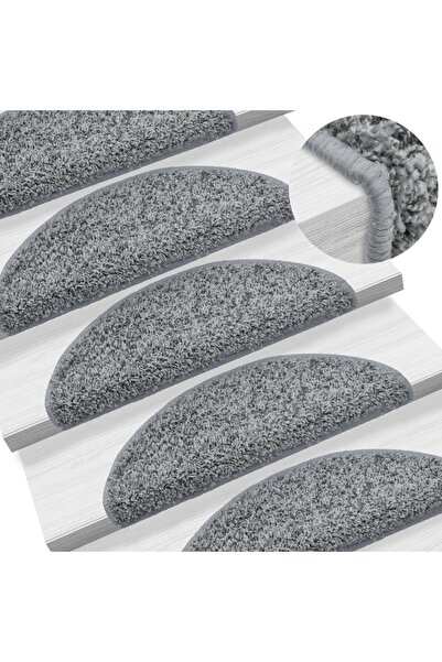 Concept Πατάκια σκαλοπατιών, 15 τεμ., γκρι, 65x25 cm