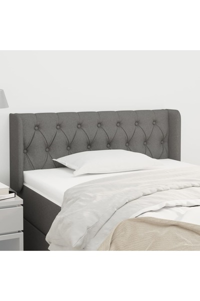 Concept Κεφαλάρι σκούρο γκρι με φτερά 93x16x78/88 εκ. ύφασμα