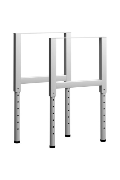 Concept Ρυθμιζόμενοι σκελετοί πάγκου εργασίας, 2 τεμ., γκρι, 55x(69-95,5) cm,...