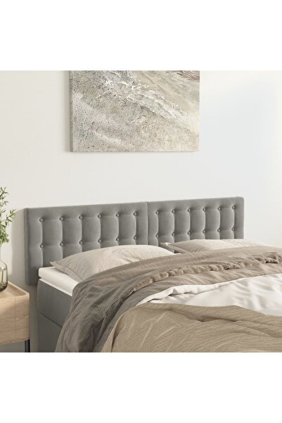 Concept Κομοδίνα, 2 τεμ., ανοιχτό γκρι, 72x5x78/88 cm, Βελούδο