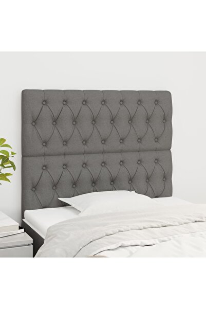 Concept Κομοδίνα, 2 τεμ., σκούρο γκρι, 100x7x78/88 cm, ύφασμα