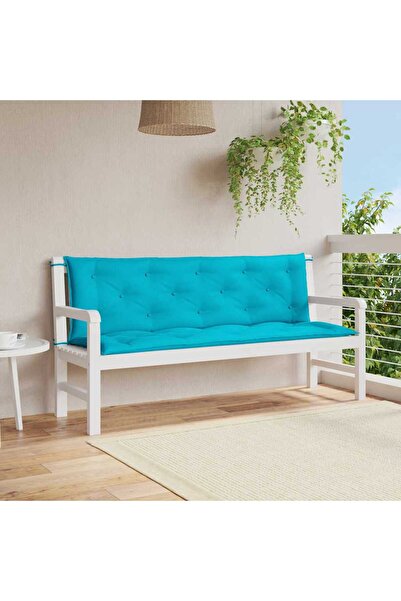 Concept Μαξιλάρια πάγκου κήπου, 2 τεμ., τυρκουάζ, 120x50x7 cm, ύφασμα