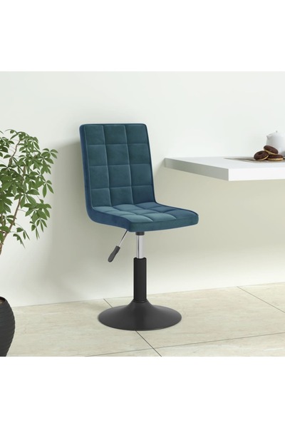 Concept Scaune de bucătărie pivotante, 4 buc., albastru, catifea