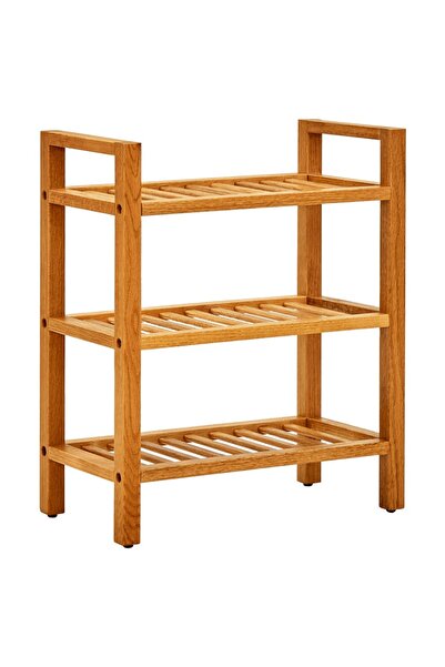 Concept Pantofar cu 3 rafturi, 50x27x60 cm, lemn masiv de stejar