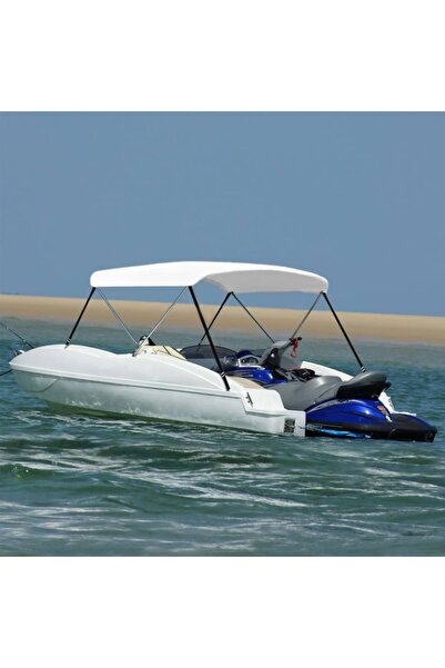 Concept Σκίαστρο Bimini για βάρκα με 2 καμάρες, λευκό, 180 x 130 x 110 εκ.