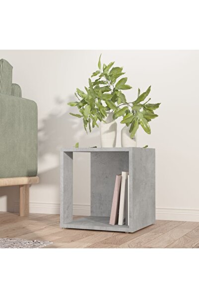 Concept Βοηθητικό τραπεζάκι, γκρι σκυροδέματος, 33x33x34,5 cm, μοριοσανίδα
