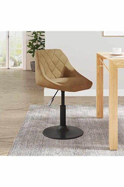 Concept Scaun de bar, maro, catifea