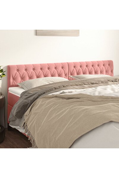 Concept Tăblii de pat, 2 buc, roz, 90x7x78/88 cm, catifea