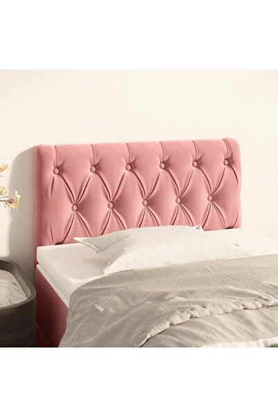 Concept Tăblie de pat, roz, 80x7x78/88 cm, catifea