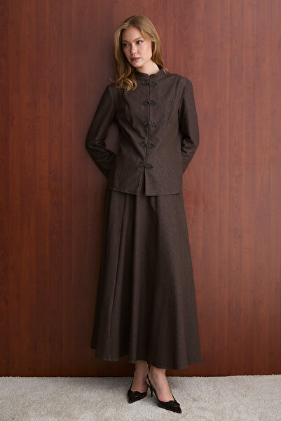 Melike Tatar denim Set cu fustă 32-2767