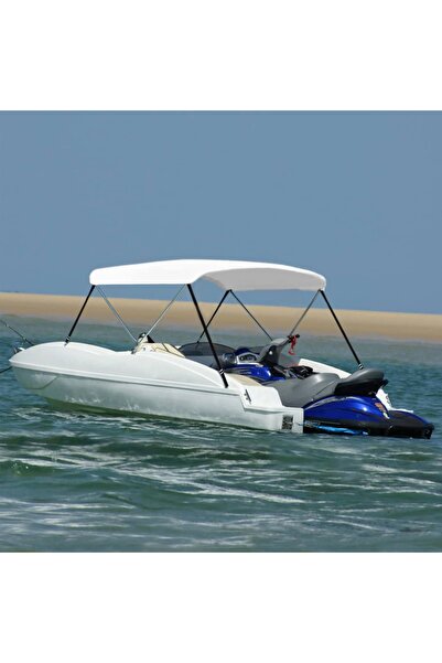 Concept Σκίαστρο Bimini για βάρκα με 2 καμάρες, λευκό, 150 x 120 x 110 εκ.