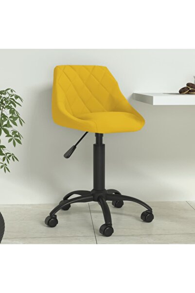 Concept Scaun de bucătărie, galben muștar, catifea