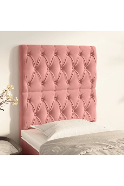 Concept Tăblii de pat, 2 buc, roz, 80x7x78/88 cm, catifea