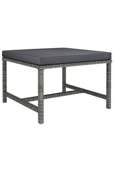 Concept Taburet modular cu pernă, gri, poliratan