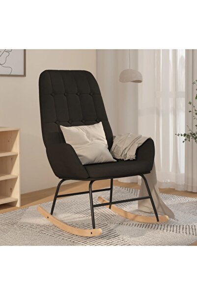 Concept Κουνιστή πολυθρόνα, μαύρη, υφασμάτινη