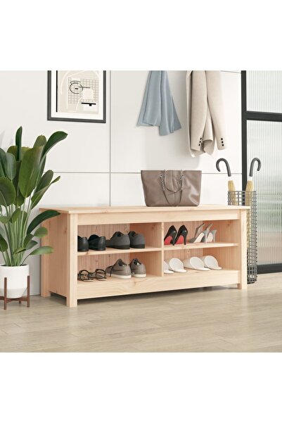 Concept Πάγκος παπουτσιών, 110x38x45,5 cm, μασίφ ξύλο πεύκου
