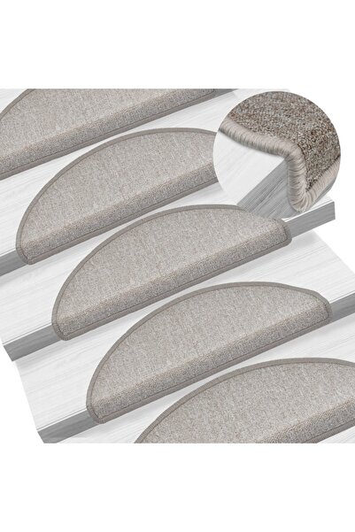 Concept Πατάκια σκάλας, 10 τεμ., μπεζ γκρι, 65x28 εκ.