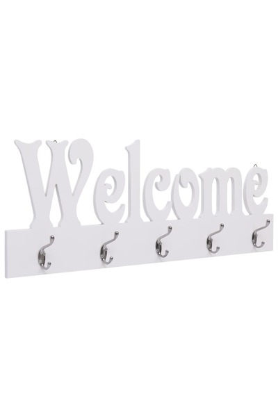 Concept Cuier de perete WELCOME, alb, 74 x 29,5 cm