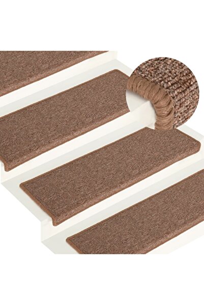 Concept Πατάκια σκαλοπατιών, 15 τεμ., καφέ, 65 x 25 cm