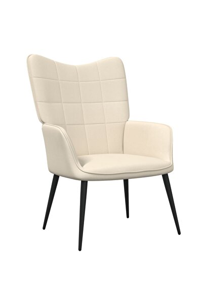 Concept Πολυθρόνα χαλάρωσης, κρεμ, υφασμάτινο υλικό