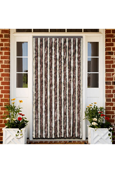 Concept Κουρτίνα εντόμων, μπεζ και ανοιχτό καφέ, Σενίλ 100x220 εκ.