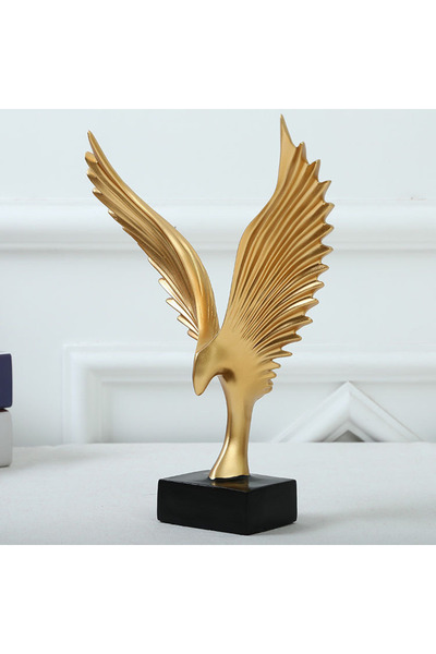 almihomi تمثال نسر ذهبي محلق، منحوتة من الراتنج، قطعة فنية أنيقة وديكور فخم ل...
