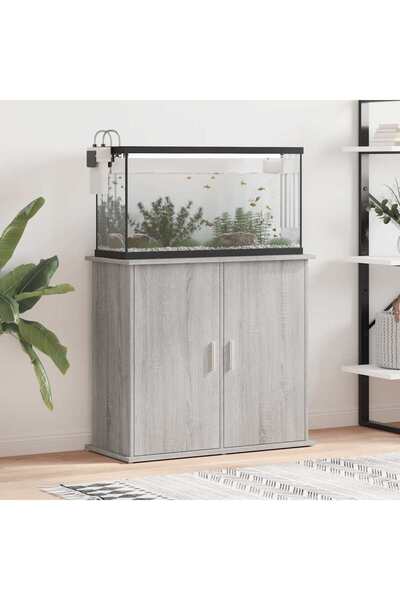 Concept Suport acvariu, gri sonoma, 81x36x73 cm, lemn prelucrat