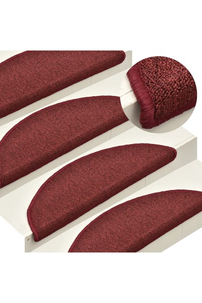 Concept Πατάκια σκαλοπατιών, 15 τεμ., κόκκινα, 56x17x3 cm