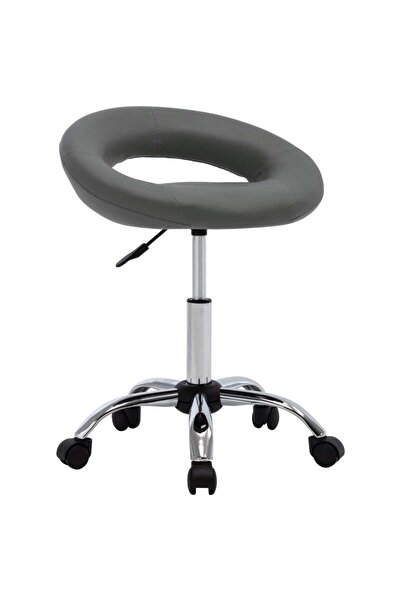 Concept Scaun de lucru pivotant, gri, piele ecologică